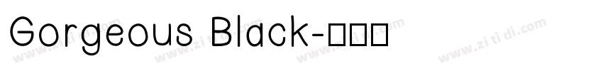 Gorgeous Black字体转换